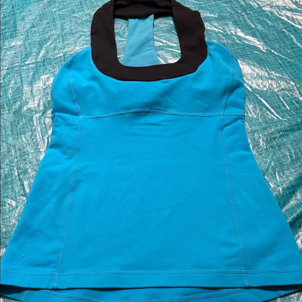 lululemon athletica Blue and Black Tank Top